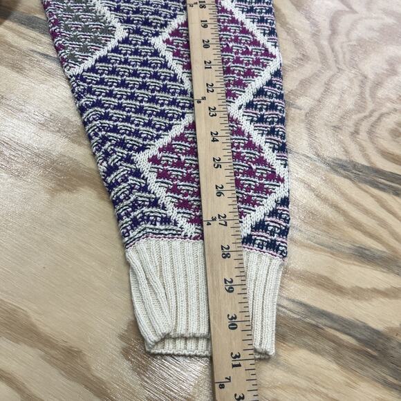 Vintage 90s New Yorker Multicolor 3D Textured Cosby Cotton Sweater USA Made - Picture 11 of 11